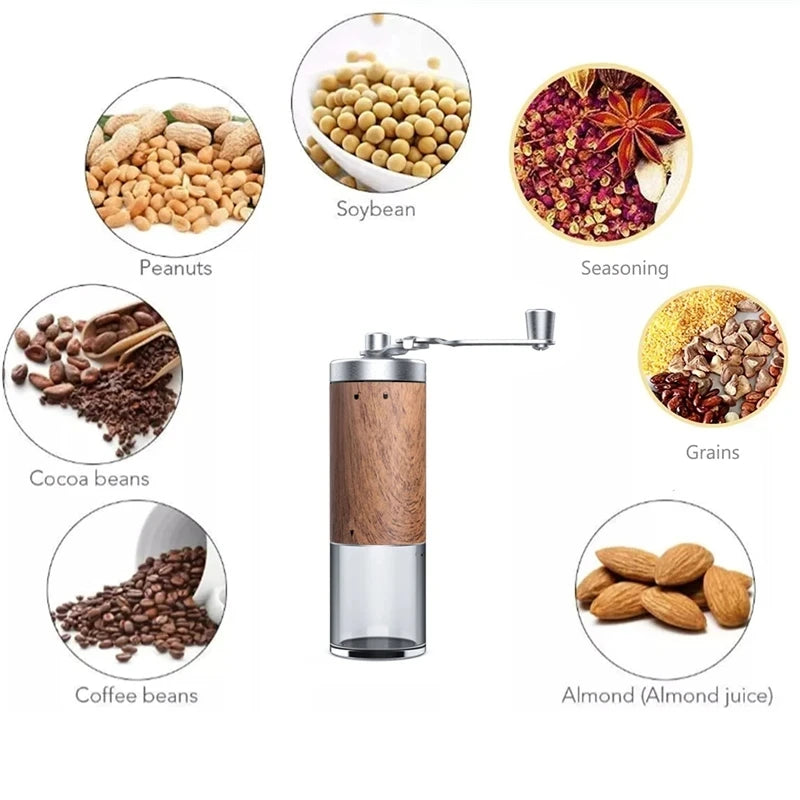 Portable Manual Coffee Grinder — Compact Stainless Steel Burr Grinder