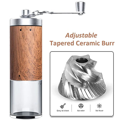 Portable Manual Coffee Grinder — Compact Stainless Steel Burr Grinder